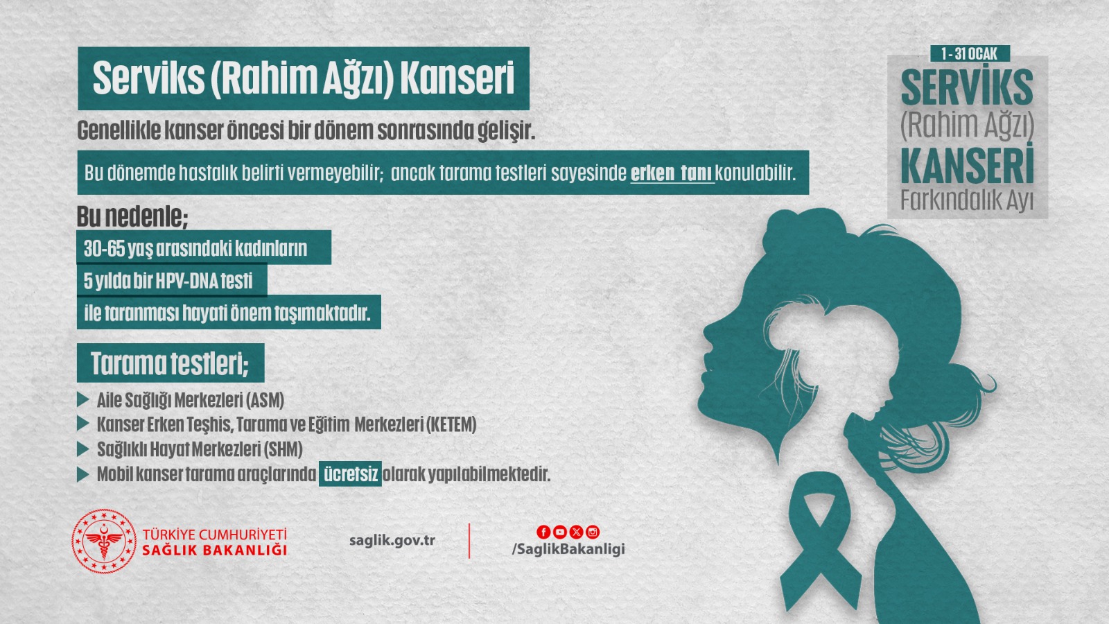 Serviks Rahim Ağzı Kanseri Farkındalık Ayı